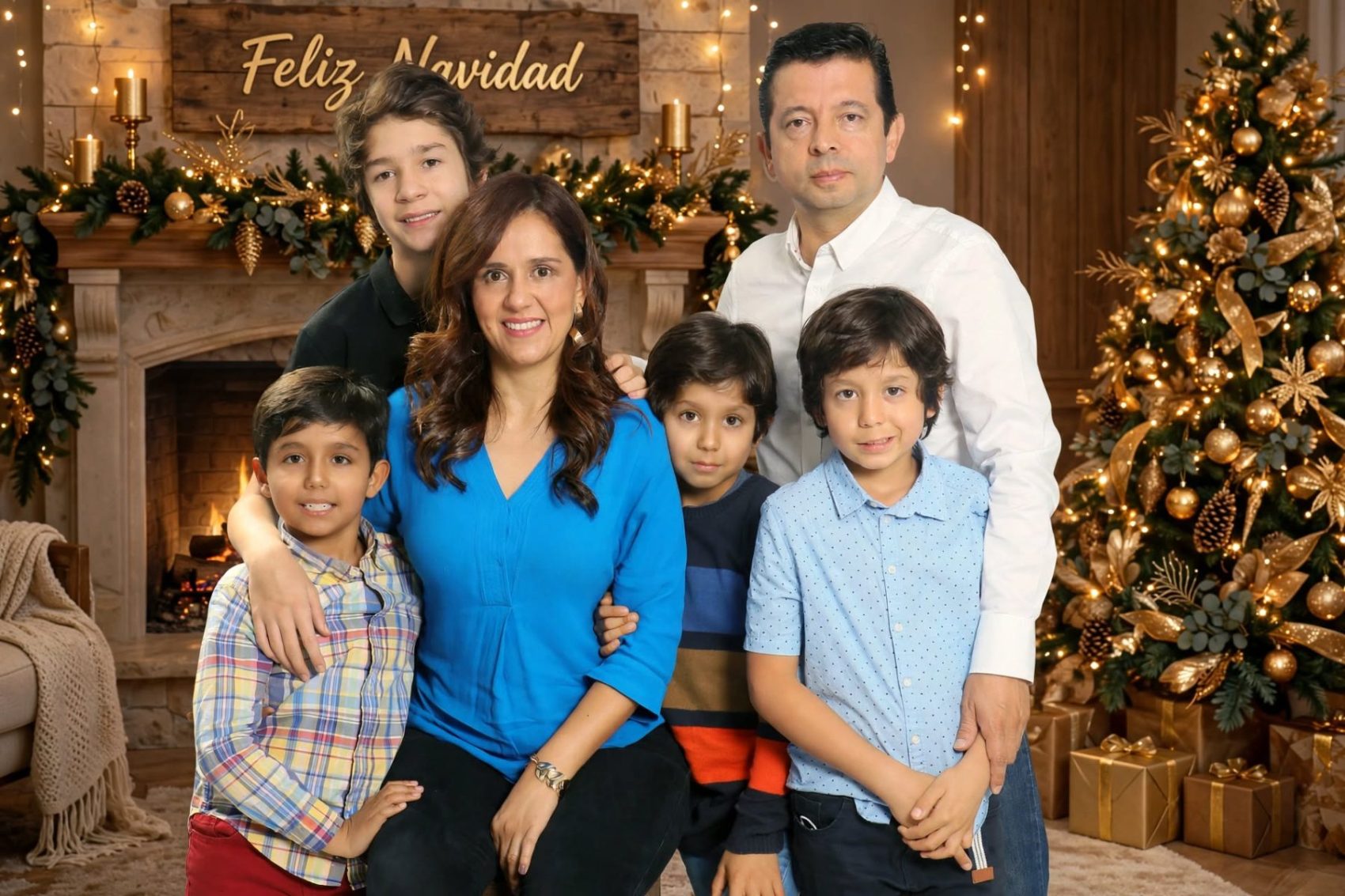 Escenario para estudio fotográfico navideño en Bogotá